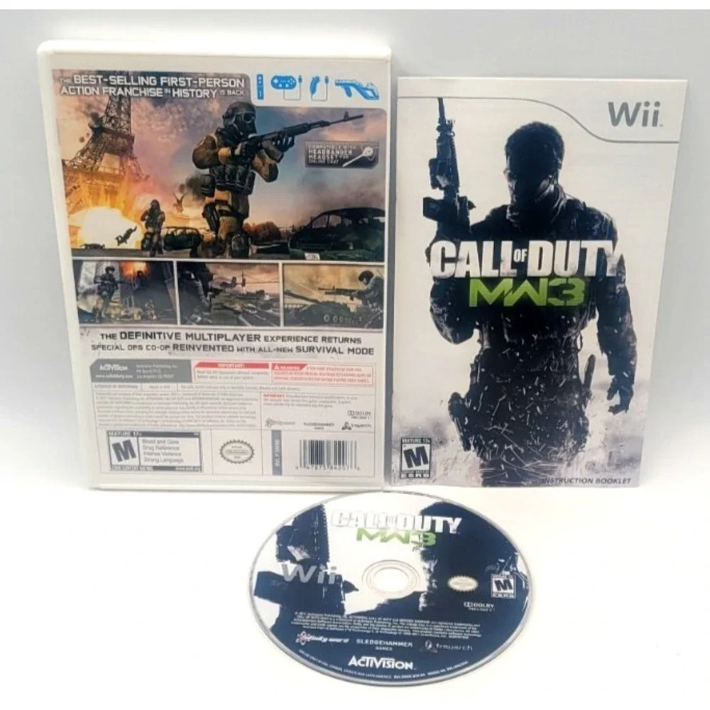 Call of Duty:‎ Modern Warfare 3 (Nintendo Wii, 2011) CIB COMPLETE IN BOX